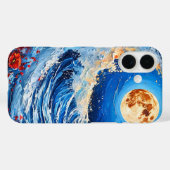 海の波の海岸風景デザイン Case-Mate iPhoneケース (裏面 (横))