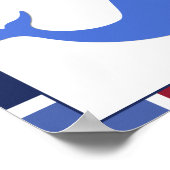 海の波の赤ちゃん部屋 クジラ ポスター (角)