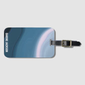 海の波の青い水の色の夏の旅行 ラゲッジタグ (正面横)