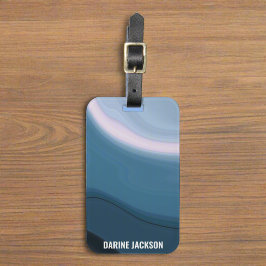 海の波の青い水の色の夏の旅行 ラゲッジタグ