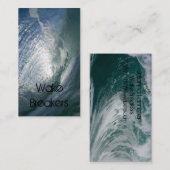 海の波の高波の灰色の名刺 名刺 (正面/裏面)