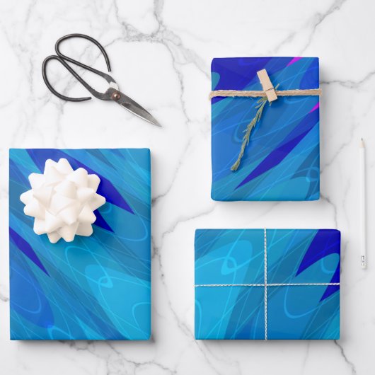 海の波紋 ラッピングペーパーシート (正面)