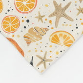 海の波音は心の癒し フリースブランケット (角)
