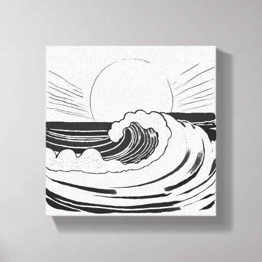 海の波 キャンバスプリント (正面)