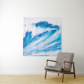 海の波: ブルマリン水彩の美しさ タペストリー (インサイチュ)