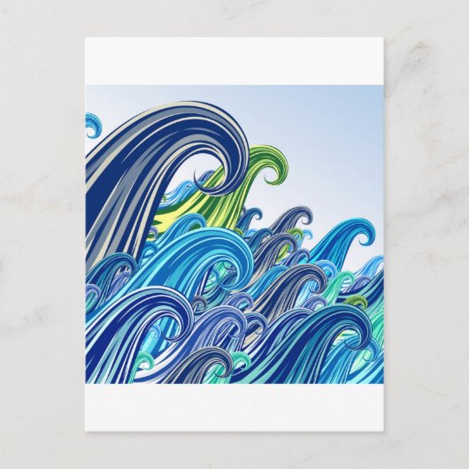 海の波 ポストカード (正面)