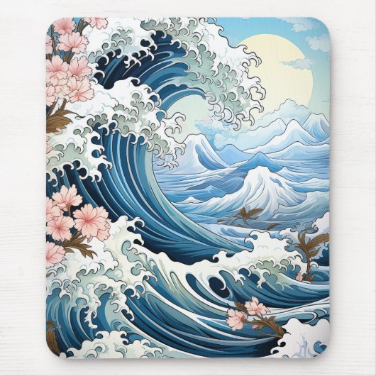 海の波 マウスパッド (正面)