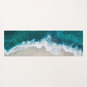 海の波-モルディブの海岸 ヨガマット (裏面(横))