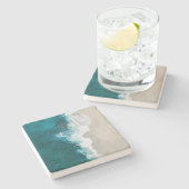 海の波 – モルディブショア ストーンコースター (横)