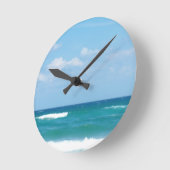海の波 ラウンド壁時計 (傾斜)