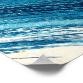 海の波 ヴィンテージ日本画 ポスター (角)