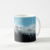 海の波。手絵を描のイラストレーション コーヒーマグカップ (正面右)