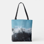 海の波。手絵を描のイラストレーション トートバッグ (裏面)