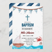 海の洗礼テーマ 招待状 (正面/裏面)