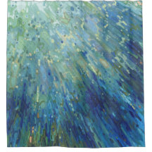 海の浴室のシャワー・カーテンJuulの跳躍