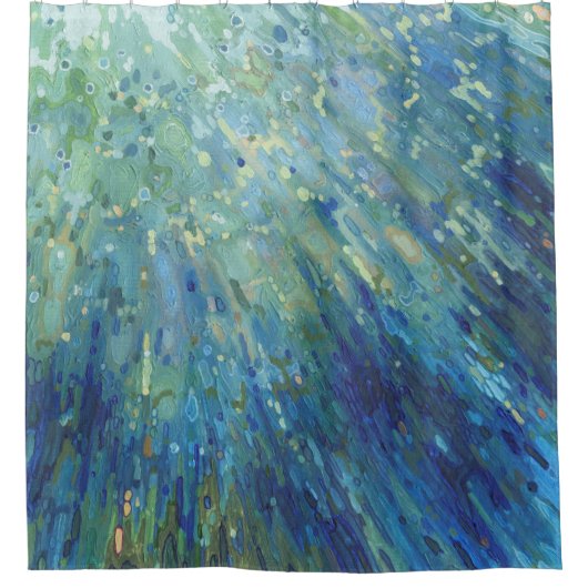 海の浴室のシャワー・カーテンJuulの跳躍 シャワーカーテン (正面)