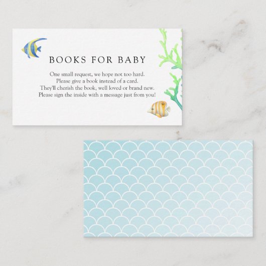 海の海の下にベビーの囲いカード エンクロージャーカード (正面/裏面)