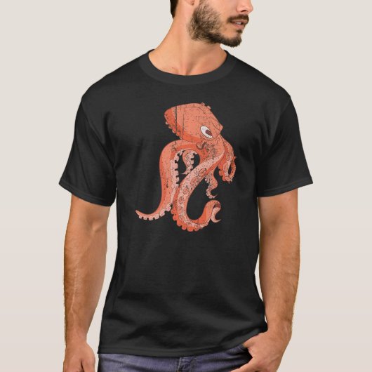 海の海の化けタコ Tシャツ (正面)