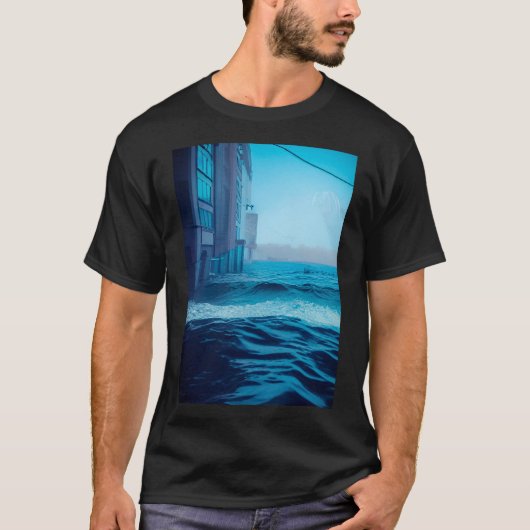 海の海の波。 Tシャツ (正面)
