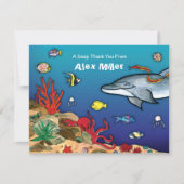 海の海の生命メッセージカードの下 ノートカード (正面)