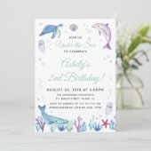 海の海の誕生日のパーティの招待状の下 招待状 (スタンド正面)