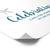 海の海をテーマにした赤ちゃんシャワーの看板 ポスター (角)