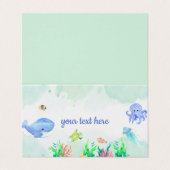 海の海パーティービュッフェフードテントカードの下 (外部フラット)