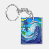 海の海ビッグウェーブ水両面キーチェーン キーホルダー (正面左)
