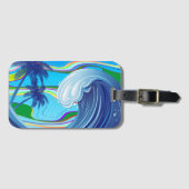 海の海ビッグウェーブ水両面キーチェーン ラゲッジタグ (正面横)