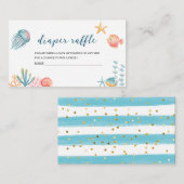 海の海水の下で赤ちゃんシャワーおむつ エンクロージャーカード (正面/裏面)