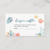 海の海水の下で赤ちゃんシャワーおむつ エンクロージャーカード (正面)