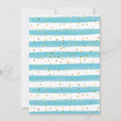 海の海水色のベビーシャワーの下 招待状 (裏面)