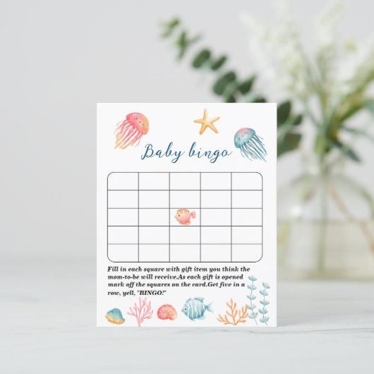 海の海水色の赤ちゃんシャワービンゴの下 (スタンド正面)