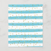 海の海水色の赤ちゃんシャワービンゴの下 (裏面)