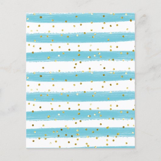 海の海水色の赤ちゃんシャワービンゴの下 (裏面)