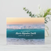 海の海波に写真を追加 招待状 (スタンド正面)