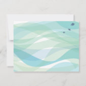 海の海洋生物のバルミツワーの招待状の応答カード 出欠カード (裏面)