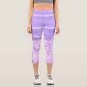 海の海自然波泡水パープル カプリレギンス (正面)