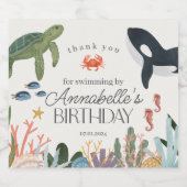 海の海誕生会の好意の下 スパークリングワインラベル (シングルラベル)