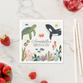 海の海誕生会デコール スタンダードカクテルナプキン (インサイチュ)