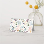 海の海誕生日またはベビーシャワーの下 プレイスカード (裏面)