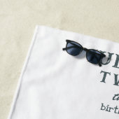 海の海賊船人魚2歳の誕生日パーティー ビーチタオル (インサイチュ)