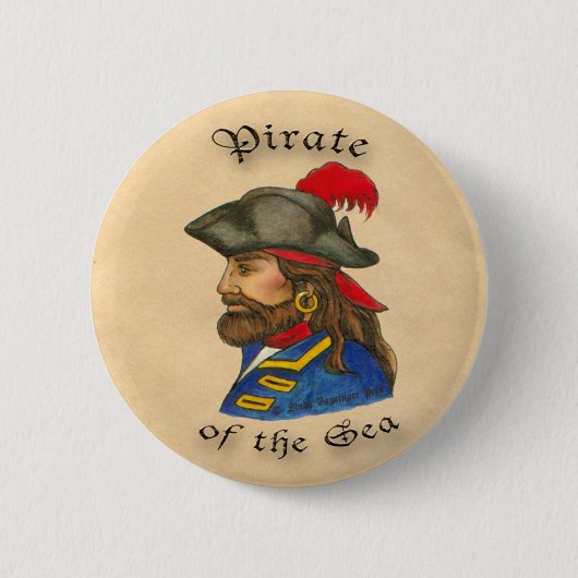 海の海賊 缶バッジ (正面)