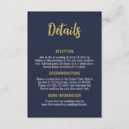 海の海軍の金ゴールド沿岸結婚の エンクロージャーカード