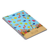 海の海魚といかりキッド名の下 ノートブック (右側)