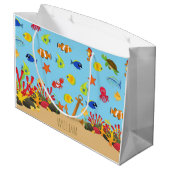 海の海魚といかりキッド名の下 ラージペーパーバッグ (裏面アングル)