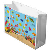 海の海魚といかりキッド名の下 ラージペーパーバッグ (正面アングル)