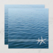 海の深い; 永遠の愛|ビーチ結婚式 招待状 (正面/裏面)