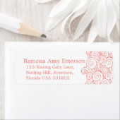 海の渦巻きサンゴ結婚スリムの返りラベル ラベル (インサイチュ)