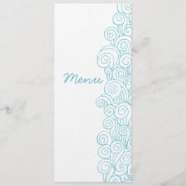 海の渦巻きビーチブルー結婚ホワイトのメニュー メニュー